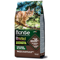Monge Cat BWild Grain Free Сухой корм для крупных кошек, мясо Буйвола
