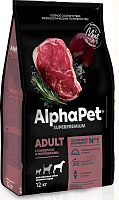 AlphaPet Superpremium Maxi Adult Сухой корм для собак крупных пород, Говядина и Потрошки