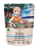 Zillii Adult Cat Light/Sterilized Salmon Влажный корм для стерилизованных кошек, Лосось в соусе