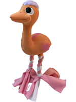 Foodster Игрушка для собак Фламинго с тканевой веревкой, 11см