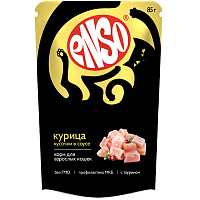 Enso Влажный корм для кошек, кусочки в соусе, Курица