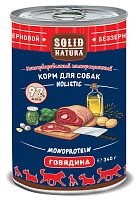 Solid Natura Holistic Влажный беззерновой корм для собак, Говядина