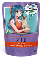 Zillii Cat Sterilized Влажный корм для стерилизованных кошек, Курица и Тунец в желе