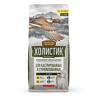 Деревенские лакомства Холистик Премьер Сухой корм для стерилизованных кошек, Утка