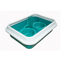 Сибирская Кошка Набор "Для Питомца" Набор (туалет эконом с бортиком, миска двойная, совок)