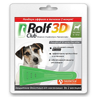 Rolf Club 3D Капли от блох и клещей для собак весом 4-10кг