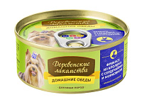 Деревенские Лакомства Домашние обеды для собак мелких пород, Фрикасе из кролика с сердечками и морковью