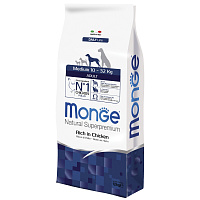 Monge Dog Medium Adult Сухой корм для собак средних пород, Курица