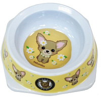 №1 Миска "Бежевый Щенок" меламиновая для кошек и собак 150мл
