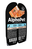 AlphaPet Superpremium Влажный корм для щенков, беременных и кормящих собак, Лосось, паштет