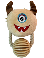 Foodster Игрушка для собак Плюшевый монстр с мячиком из термопласт резины