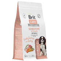 Brit Care Dog Adult Sensitive Metabolic сухой корм для взрослых собак, с морской рыбой и индейкой