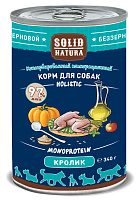 Solid Natura Holistic Влажный беззерновой корм для собак Кролик