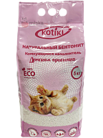 Kotiki Белый бентонитовый наполнитель для кошачьего туалета, Детская присыпка