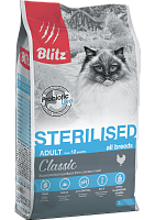 Blitz Classic Sterilised Cat Сухой корм для стерилизованных кошек, Курица