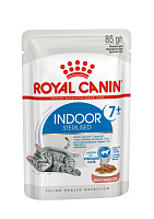 Royal Canin Indoor Sterilised 7+ Влажный корм для стерилизованных кошек старше 7 лет, живущих в помещении, в соусе 85 гр