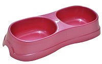 Homecat Миска для животных двойная Атлантис  2*300мл/28*12.5*5см