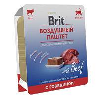 Brit Premium Воздушный паштет для стерилизованных кошек и кастрированных котов с говядиной
