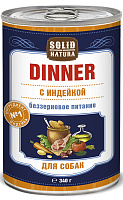 Solid Natura Dinner Влажный беззерновой корм для собак Индейка