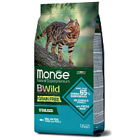 Monge Cat BWild Grain Free Сухой корм для стерилизованных кошек, Тунец